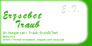 erzsebet traub business card